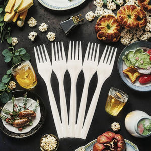 Tenedores Desechables Ecológicos para Pastel y Postre GUSONG - 80-100 Piezas para Fiestas y Bodas - Product Image 3