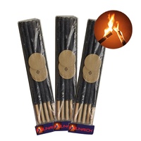 Torche à cire pour l'extérieur, 60 minutes d'autonomie, pour le camping et les pique-niques, lampe torche à la paraffine avec poignée en bois