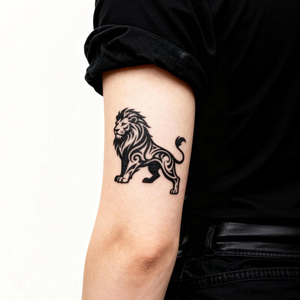 Tatuaggio Temporaneo Leone Maestoso, Semi-permanente, Impermeabile, Durata 2 Settimane, Adesivi per Tatuaggi Realistici a Base di Erbe - Product Image 3
