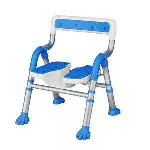 Asiento de baño ajustable de aluminio Silla de ducha para discapacitados para suministros de terapia de rehabilitación - Product Image 5