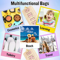 Sac de maquillage personnalisé en chenille scintillante avec fermeture éclair grande taille, imperméable, pour le voyage, organiseur de cosmétiques OEM pour femmes