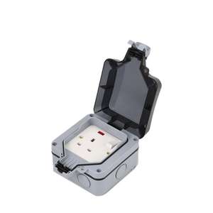 IP66 आउटडोर वाटरप्रूफ सिंगल ब्रिटिश स्विच सॉकेट बॉक्स के साथ प्रकाश 16a 250v बाथरूम दीवार के लिए - Product Image 2