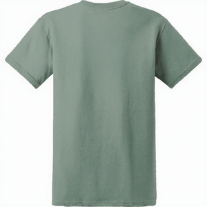 Men's 100% Cotton Jersey Solid Dark <b>Green</b> O-Neck Short Sleeve <b>T</b>-<b>Shirt</b> Eco-Friendly Regular Fit Casual Tee - Product Image 3