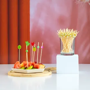 Cocktail Sticks Eco Disposable Cocktail Decorative Fruit Picks With Umbrella