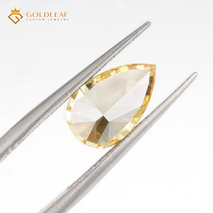 Diamante de Corte Pera de 2 Quilates, Color Amarillo Intenso Fantasía, VS2, Cultivado en Laboratorio, con Certificado IGI Goldleaf, Procedente de Guangxi, para la Elaboración de Joyas - Product Image 2