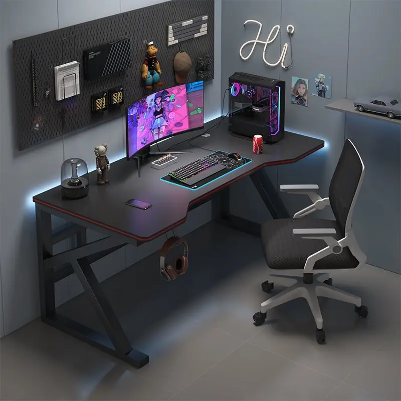 Simple Electric Competition Gaming Table Home Desktop Computer Workstation for Bedroom Rental Room Office Small Table