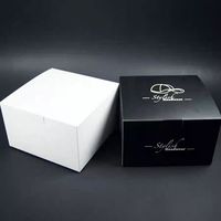 Caja de Embalaje para Sombreros de Papel Negro Plegable con Impresión Personalizada