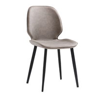 Fauteuil lounge en cuir de luxe minimaliste moderne, design ergonomique du dossier pour les salles de réception et de conférence