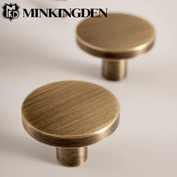 Poignée moderne minimaliste en laiton massif pour meubles, bouton de porte d'armoire, poignée longue antique pour tiroir, barre de tirage pour cuisine et chambre