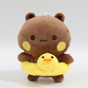 HECION Karikatür <span class=keywords><strong>Panda</strong></span> Peluş Anahtarlık Çift Bebek Yumuşak PP Pamuk Dolgulu Çanta Aksesuarı Çıkarılabilir Süs - Product Image 6
