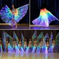 Magnifiques ailes de papillon LED lumineuses, costumes de fée pour adultes et enfants, accessoires de danse pour fêtes