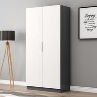 Usine OEM ODM 2 portes autoportantes durabilité mélamine panneau de particules de bois vêtements armoire blanche armoire de rangement pour chambre à coucher