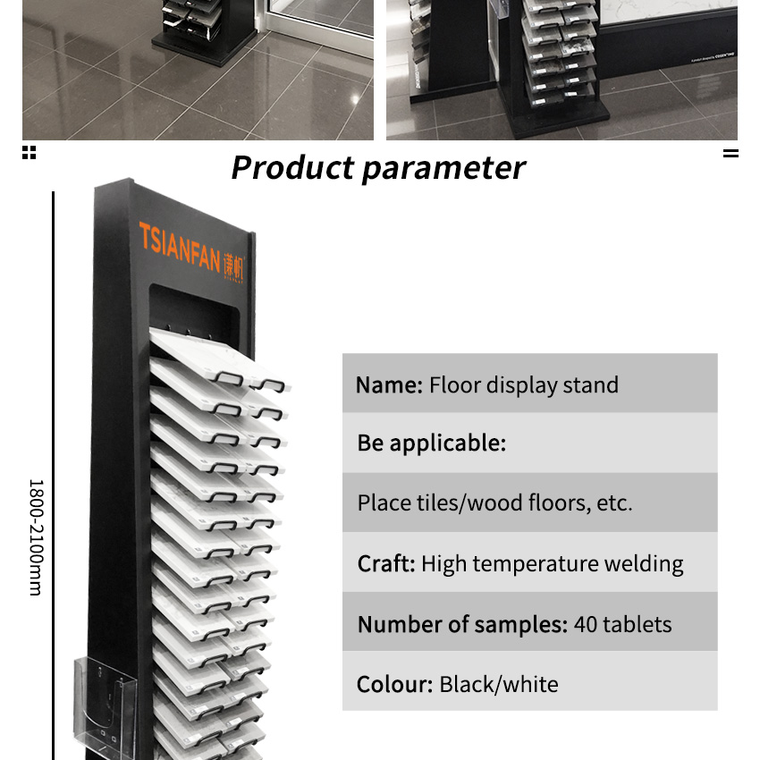 Factory Custom Modern Metal Floor Standing Quartz Sample Display Rack Showroom Granite Marble Stone Stand Tiles Display Racks