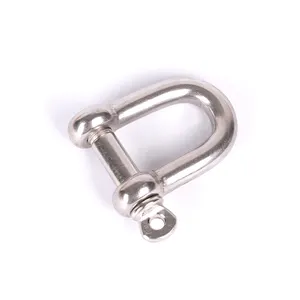 Factory Price 12mm 3.4/316 Heavy Duty Stainless Steel Marine Hardware D-Ring Shackle
