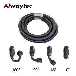 유니버셜 AN4 AN6 AN8 AN10 CPE 알루미늄 나일론 고무 연료 피팅 호스 엔드 어댑터 키트 브레이디드 연료 쿨러 호스 라인 어셈블리 - Product Image 6