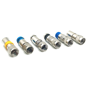 AIO RG6 F Type Compression <span class=keywords><strong>Coaxial</strong></span> Male Plug Adapter pour <span class=keywords><strong>Satellite</strong></span> et Cable TV - Product Image 5