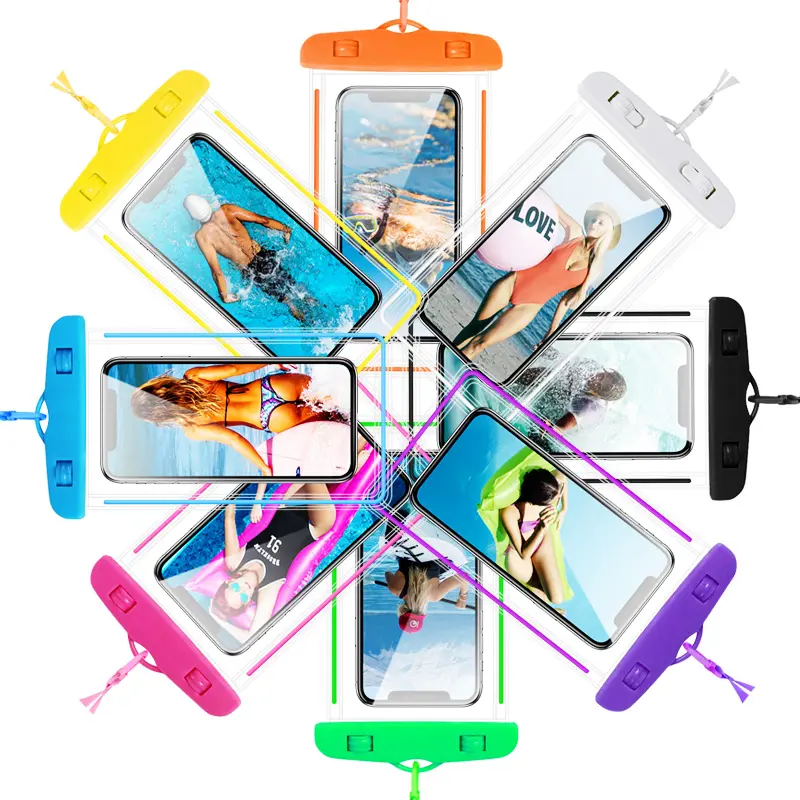 In Stock Cheap High Quality PVC Underwater Seal Water proof Universal Mobile Cell Phone Bag Beach Color waterproof pouch