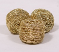 Boule de nettoyage de cuisine en spirale, rouleau de fils en laiton et cuivre doré