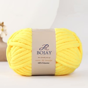Bojay - Hilo de Terciopelo Suave para Tejer a Crochet, 1 cm de Grosor, Venta al por Mayor, Hilo de Chenilla Grueso 100% Poliéster para Tejer a Mano - Product Image 1