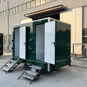 Conteneur WC mobile de 4 mètres pour espaces verts urbains, remorque WC public portable à vendre - Product Image 1