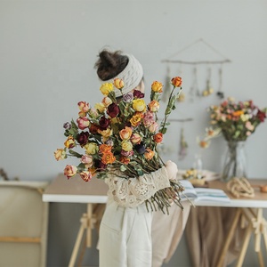 M008 naturale rose secche fornitori all'ingrosso di decorazioni per sempre durevole fiori secchi Bouquet di fiori secchi & disposizione - Product Image 3