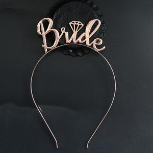 Rose Gold <strong>Bride</strong> <strong>Headband</strong> Bachelorette Party Decorations <strong>Bride</strong> <strong>to</strong> <strong>Be</strong> Tiara Bridal <strong>Headband</strong> for Bridal Shower - Product Image 2