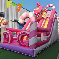 Vente d'usine, toboggan gonflable rose, toboggan sec gonflable commercial, toboggan gonflable princesse pour filles