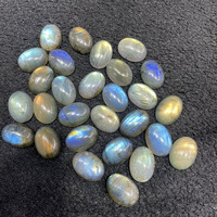 Batu Permata Labradorit Alami Oval Potongan Grosir CABS & Kerajinan Tangan untuk Cincin Liontin Rantai Gantungan Ponsel DIY
