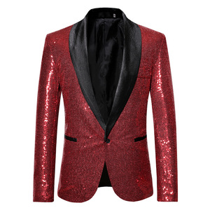 Adult Mens Sequin Blazer Metallic <strong>Disco</strong> Shiny <strong>Top</strong> for TV &amp; Movie Halloween Cosplay Party - Product Image 4