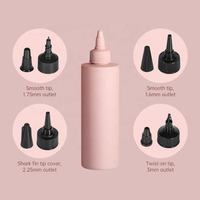 Flacon applicateur rond vide personnalisé en plastique mat pour coloration capillaire, huile capillaire, traitement capillaire, emballage cosmétique