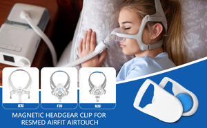1 Paire de Clips Magnétiques de Remplacement pour Fixation de Sangles de Tête <span class=keywords><strong>ResMed</strong></span> N10 N20 F20, Outil de Fixation Durable et Facile à Installer pour Protège-Nasal, Chine - Product Image 6