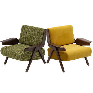 Minimalist Mid-Century Style Single Sofa <b>Chair</b> Zebra Design Solid Wood for Home Furniture Living Room <b>Balcony</b> Lazy Leisure <b>Chair</b> - Product Image 1