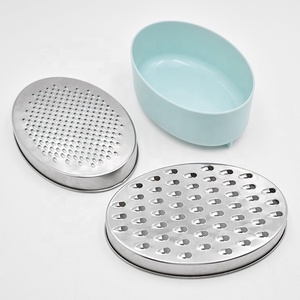 Food Grade Oval Shape Stainless Steel Flat <strong>Grater</strong> with Container Box Kitchen <strong>Cheese</strong> Shredder <strong>Parmesan</strong> Shredder Kitchen Gifts - Product Image 4