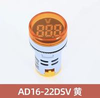 Indikator Tegangan Digital LED 22mm, Lampu Voltmeter, Tester Combo Plastik, Rentang Pengukuran 60-500V AC