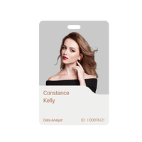 Vente en gros de mini carte de permis de travail personnalisée 125kHz PVC RFID NFC, carte d'identité de paiement d'entreprise suspendue étanche, 1k, hôtel, métal