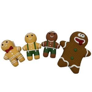 2026 New Giáng Sinh Các Mặt Hàng Con Chó Đồ Chơi Tùy Chỉnh Tốt Nhất Người Bán Không Độc Hại Gingerbread Người Đàn Ông Pet Dog Squeaky <span class=keywords><strong>Chew</strong></span> Đồ Chơi - Product Image 1