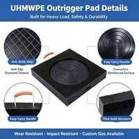 Patins de support de grue en HDPE stabilisé anti-UV, antidérapants, protection au sol 50 tonnes, vente directe usine, taille personnalisée