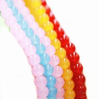 Perles de 8mm rondes en vrac en cristal de verre perles en vrac pour collier fabrication de bijoux à bricoler soi-même vente en gros