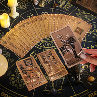 Nouvelle arrivée : Jeu de cartes de tarot Rose Pink Mystery en PVC imperméable pour débutants, Smith Deck Tarot avec guide et coffret cadeau