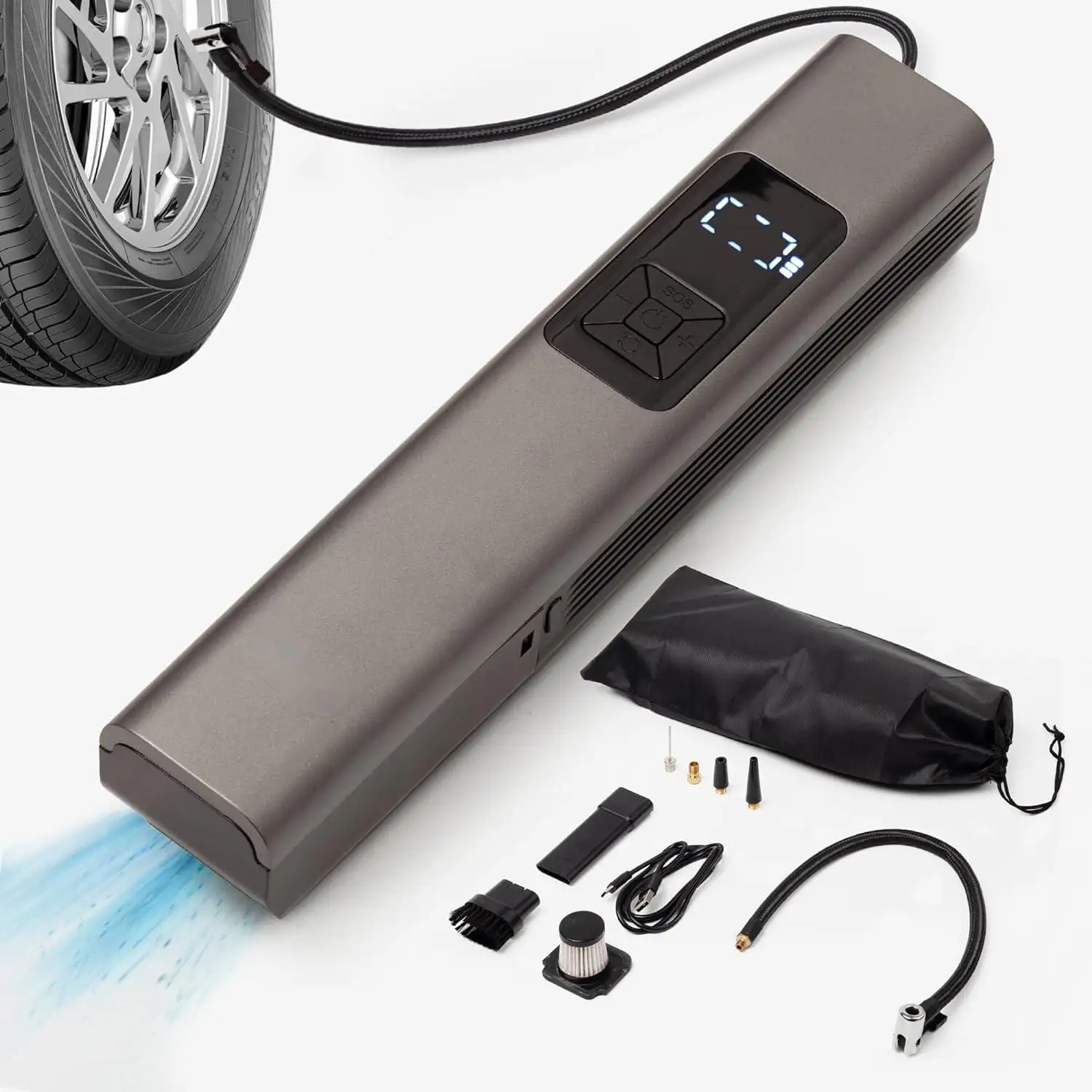 2266 Car Vacuum cleaner Wet-Dry Lightweight Powerful Cyclonic Suction 13kpa Handheld Vacuum
