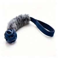 Jouet d'agilité pour chien Heather Bunny Rabbit Dental Tug en laine, avec récompense élevée, en peau de mouton, balle en caoutchouc respirante, bungee flexible et durable