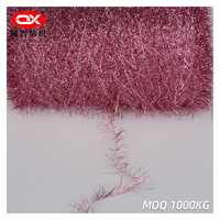 Wholesale Ou Xing OX-047 2cm Oblique Pink Polyester Crochet Yarn for Knitting/Weaving/Decorative Crafts Carton Packed 1000KG MOQ