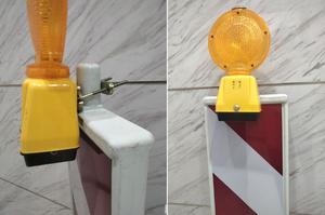 ความสูง1290มม. พร้อมป้ายถนนฐานยางสีดำที่คนเดินเท้าข้าม - Product Image 4