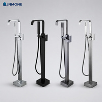 Mitigeur de bain sur pied en laiton avec douchette pour baignoire autoportante, idéal pour salle de bain de luxe