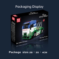 MOULD KING 24095 Camion de course, modèle de construction en blocs, jouets MOC, kits de briques, puzzle, jouet éducatif pour adulte, cadeau de Noël
