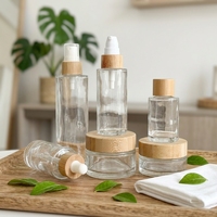 Crème hydratante pour le visage en pot de 30g et 100g, faible MOQ, emballage cosmétique de luxe en bambou biodégradable