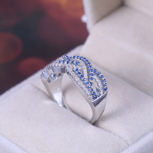 Anello da Donna con Due File di Micro Pavé in Zirconia Cubica Bicolore, Gioiello alla Moda - Product Image 3