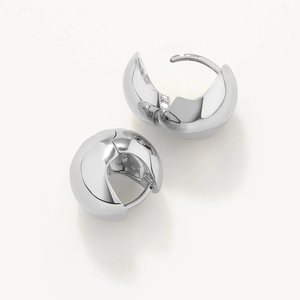 Nouveautés Boucles <span class=keywords><strong>d</strong></span>'oreilles créoles tendance en laiton plaqué or 18 carats, grosses boules rondes géométriques, vente en gros pour femmes, bijoux - Product Image 3