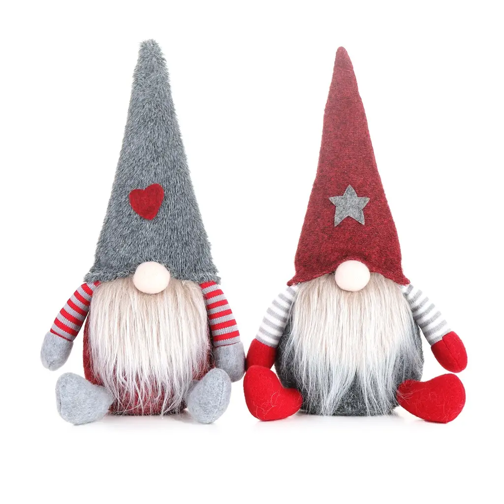 Christmas Gnomes Ornaments Swedish Handmade Plush Gnomes Santa Elf Home Decorations Holiday Decor Christmas Gifts SD793