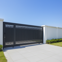 Conception de portail de maison moderne et élégante en aluminium, finition écologique, idées de murs de clôture sécurisés pour l'esthétique extérieure de la maison, modélisation 3D